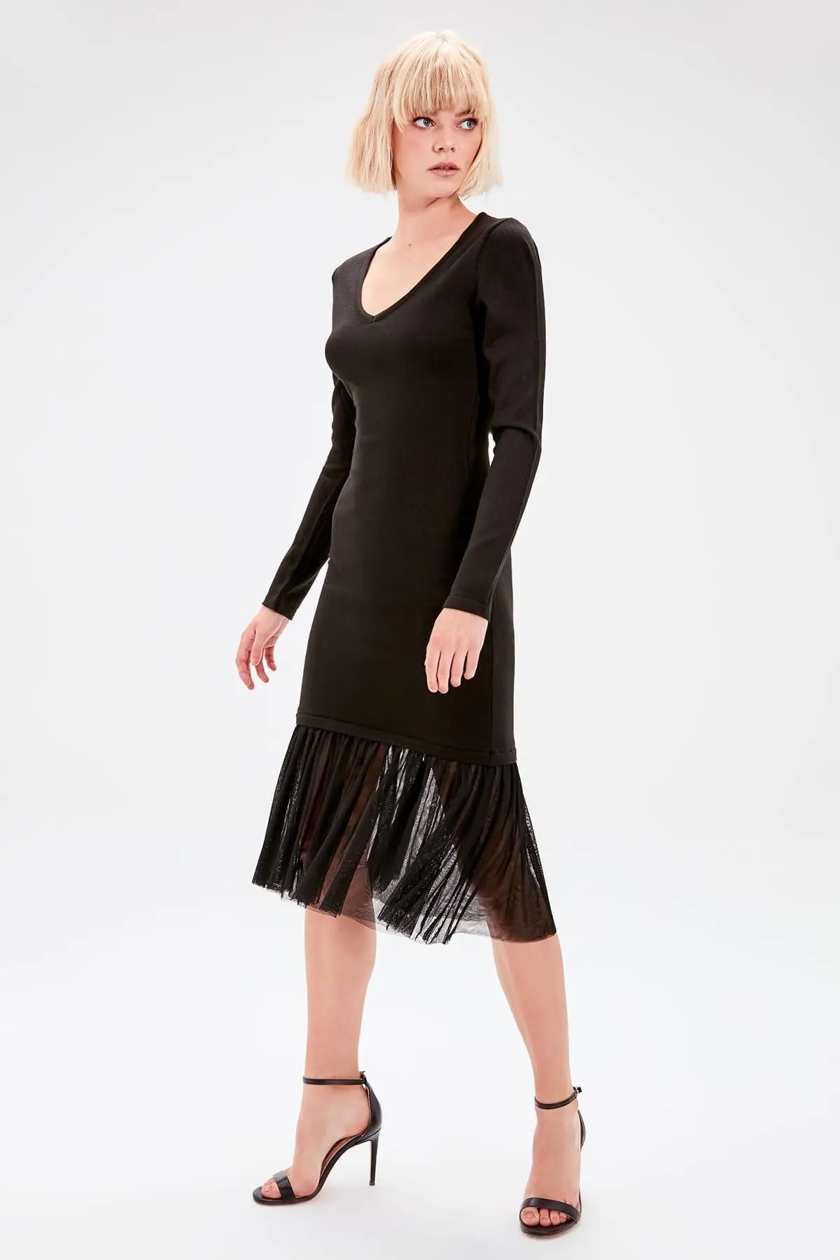 

Trendyol Black End Gauze Sweater Dress TWOAW20DU0027