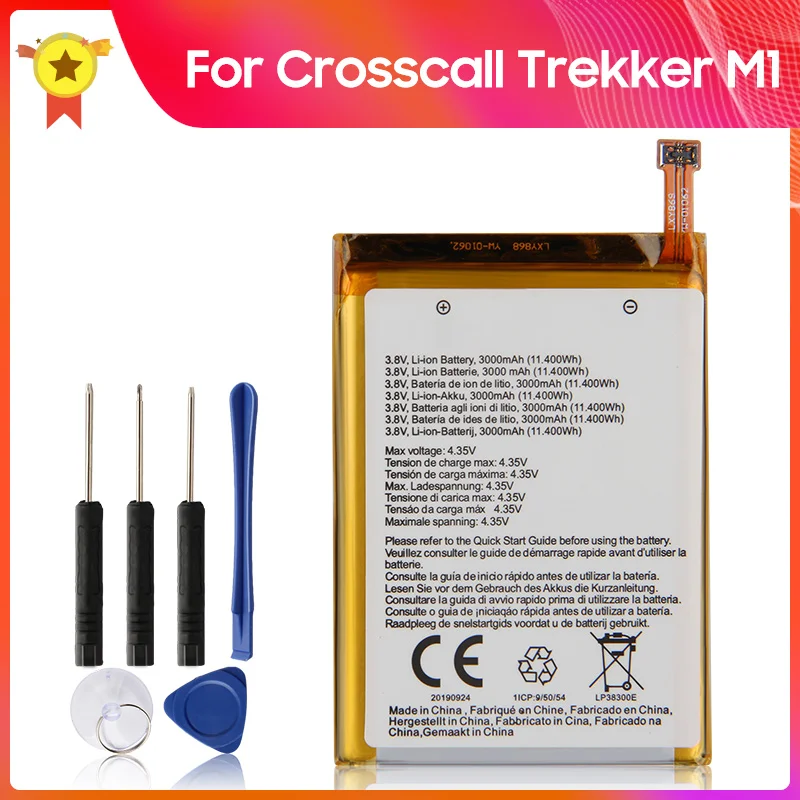

Genuine Replacement Battery CROSSCALL M1 for Crosscall Trekker M1 Original Battery Quality Product +tools 3000mAh 4.35V 11.4Wh