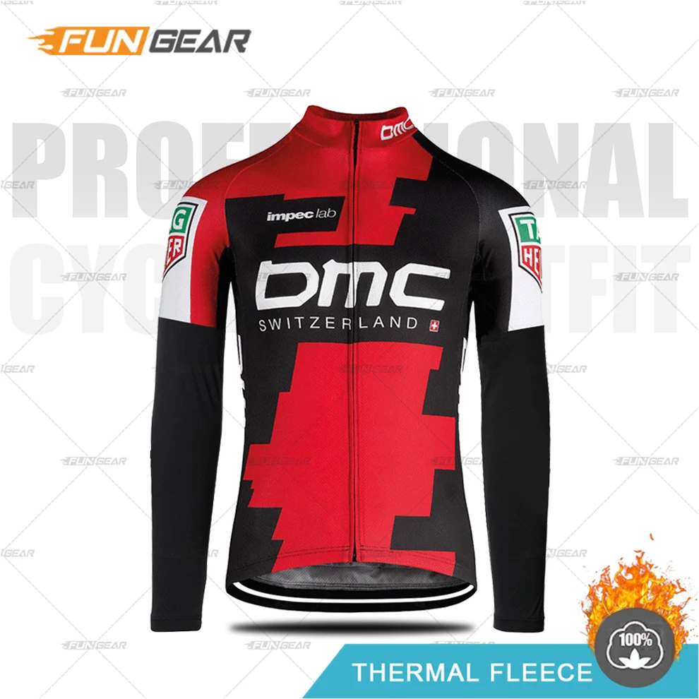 Зимняя одежда для велоспорта BMC Pro Team, комплект Джерси с длинным рукавом, Теплая Флисовая Куртка MTB, Униформа, Ropa Ciclismo Hombre - Цвет: JERSEYS