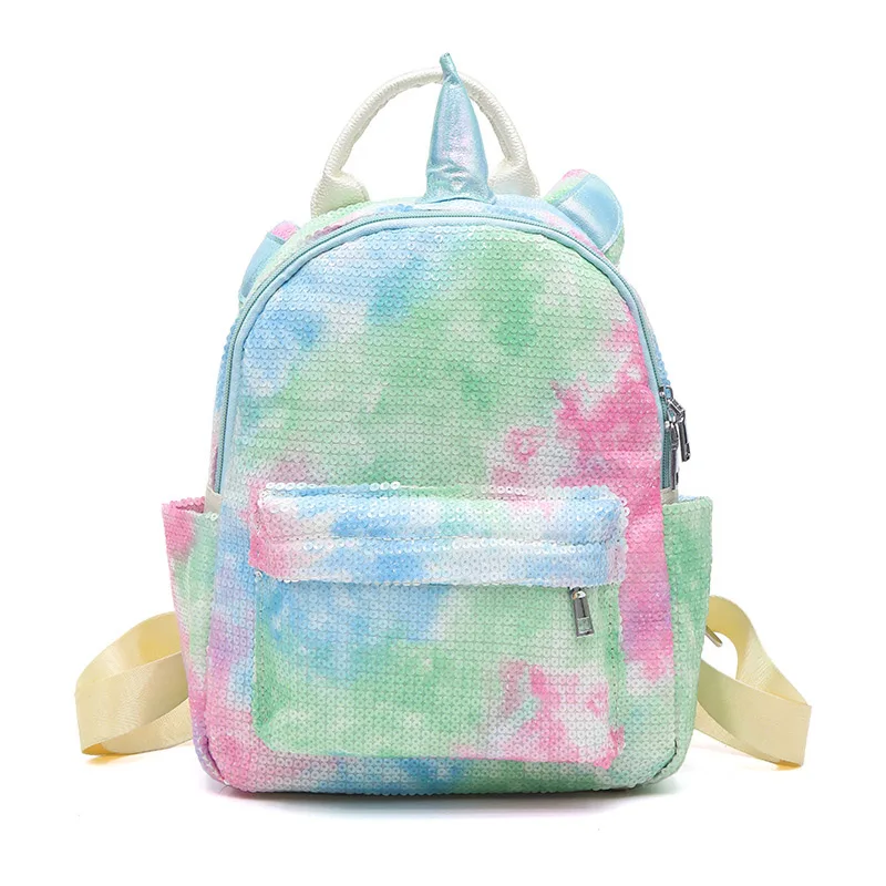 3 school Bag JZYZQBX Единорог школьная сумка Карамельный цвет блестки рюкзак с несколькими карманами детская plecak школьный рюкзак для девочек - Цвет: 3 school Bag
