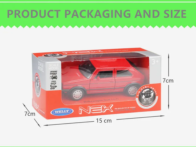 WELLY 1:36 Volkswagen Golf I GTI литой металлический сплав модель игрушечного автомобиля 2 детские игрушки подарок на день рождения рождество