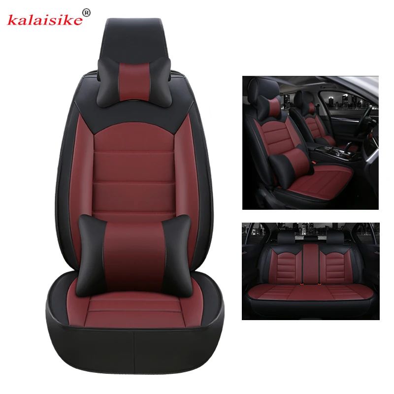 Special Offers Kalaisike Lederen Universele Auto Stoelhoezen Voor Audi Alle Modellen A4 A6 Q3 Q7 A7 S6 A5 A3 S8 S7 a1 Q5 SQ5 Auto Styling Accessoires