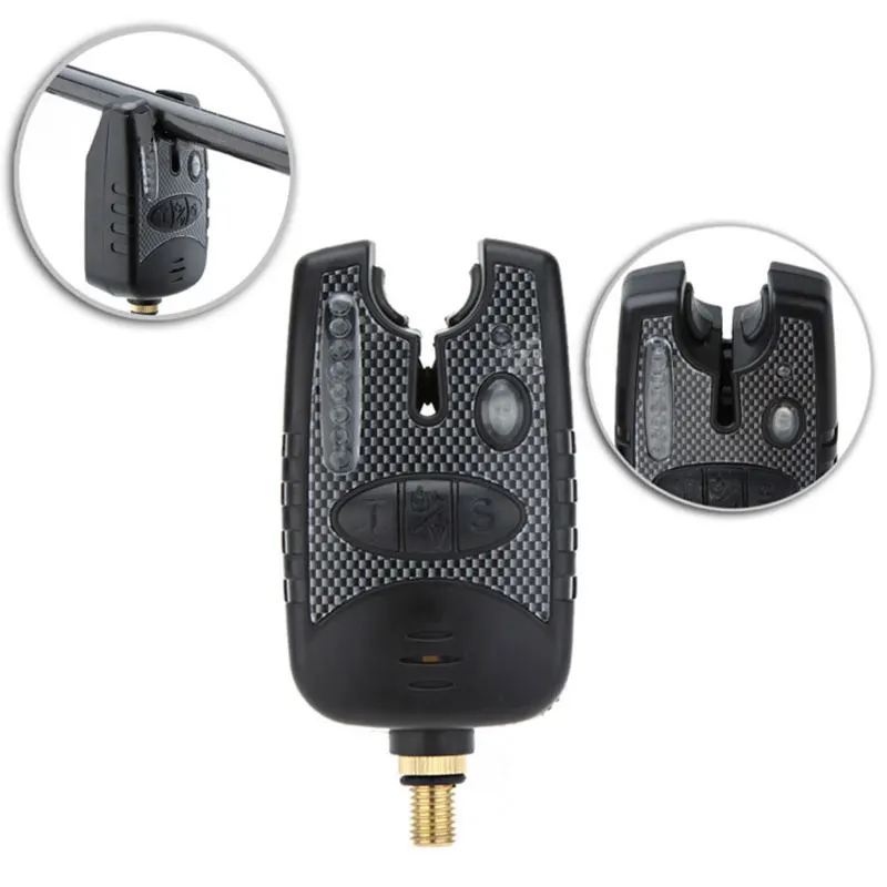 

Lightweight Annunciator Fishing Bite Alarm Beeper 9*4*4cm Waterproof Universal Black Adjustable Sound Easier