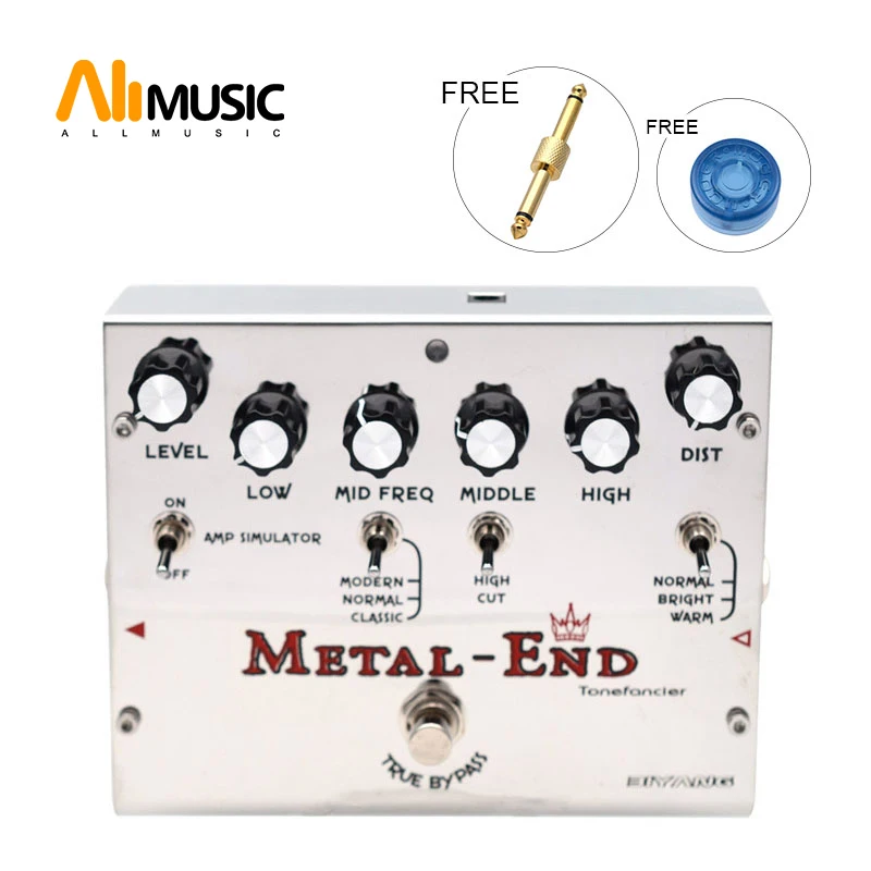 

Biyang Tonefancier Metal End King Distortion Electric Guitar Effect Pedal True Bypass Design with Gold Pedal Connector