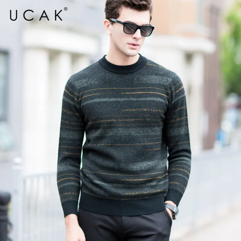 UCAK брендовые Новые свитера мужские модные трендовые повседневные уличные с