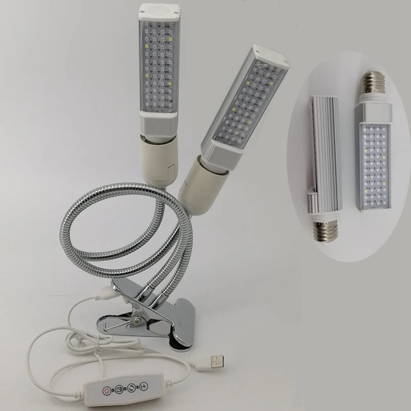 ABUI-96LED лампа для роста растений 48 Вт USB двуглавый светильник для растений для комнатных теплиц рассады цветов