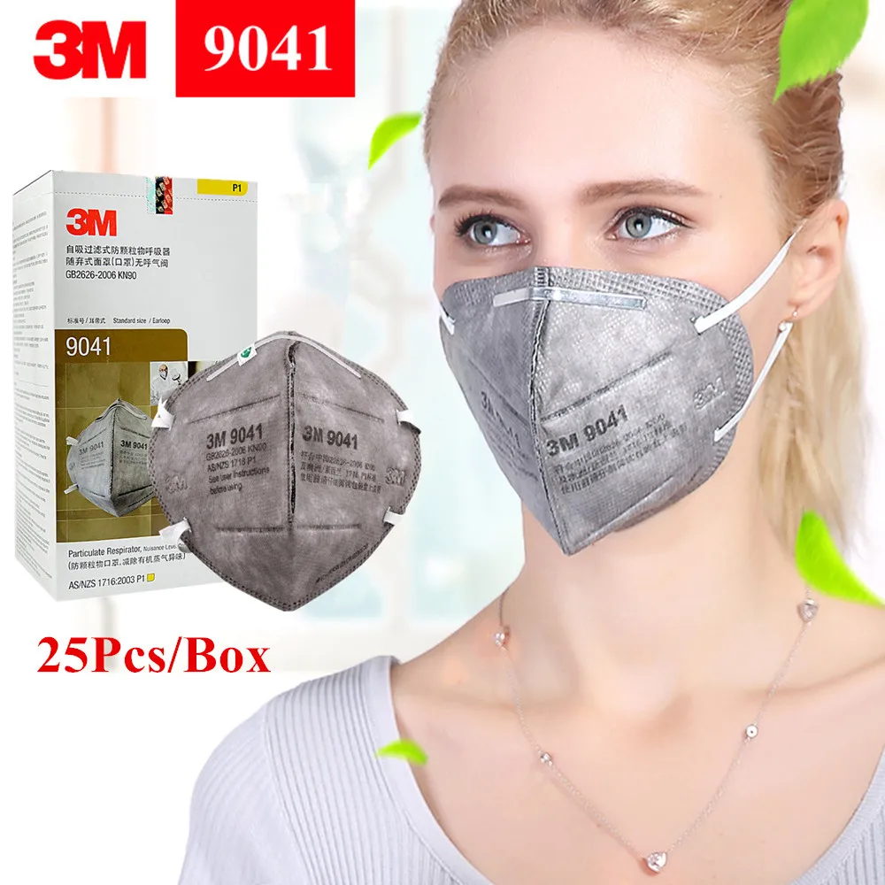 

25Pcs 3M 9041 KN90 Dust Masks Respirator Anti-dust PM2.5 Industrial Construction Pollen Haze Gas Family & Pro Site Protection