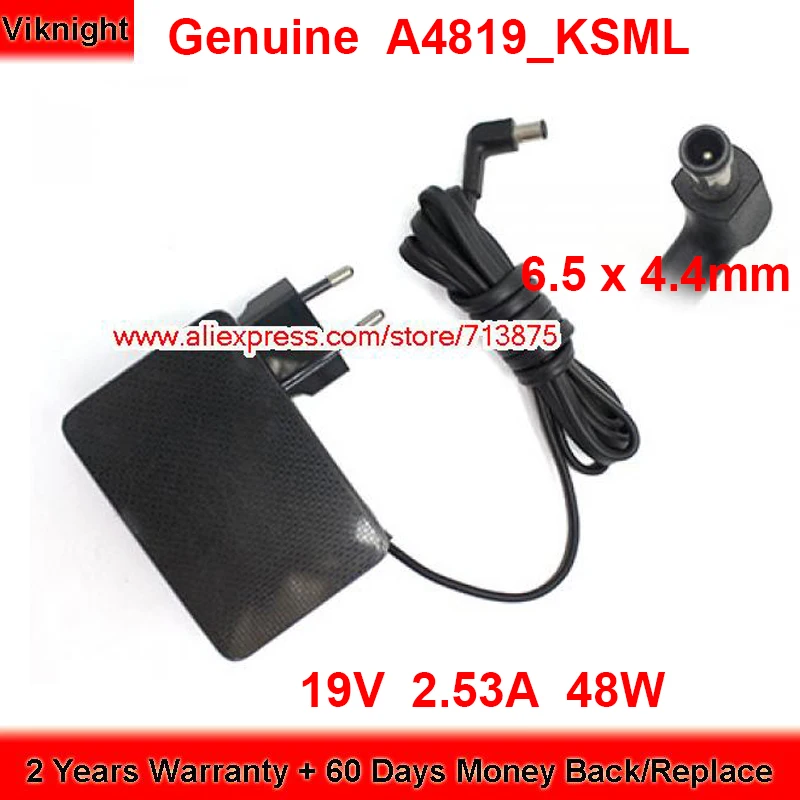 Genuíno a4819_ksml 19v 2.53a 48w adaptador ac