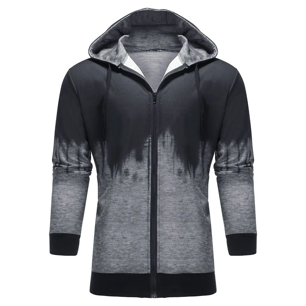Куртка мужская с капюшоном на молнии длинным рукавом|Куртки| |