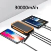 30000mAh Solar Power Bank Portable Charger For iPhone PD 18W 3 USB Type C Powerbank External Battery Poverbank with Flashlight ► Photo 3/6
