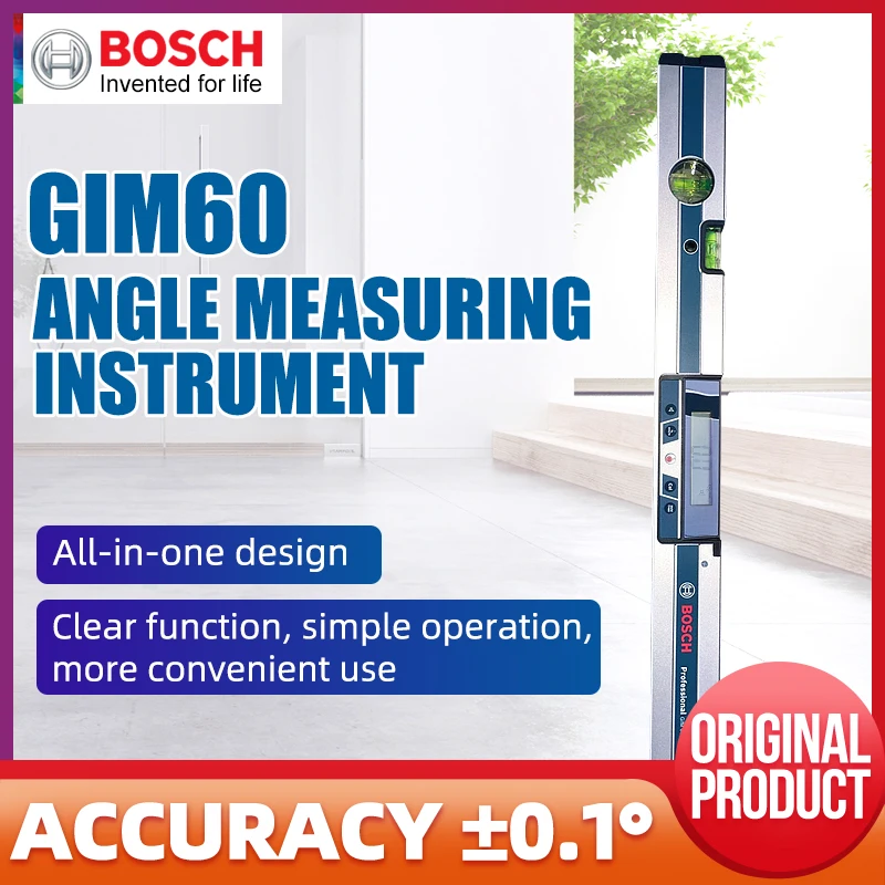 Умный измерительный прибор BOSCH GIM60 цифровой спиртовой уровень с уклоном