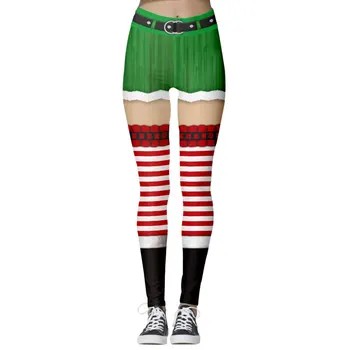 

Jessingshow Christmas Women Fitness Leggings High Waist Workout Leggins Sports Running Pants Female 3D Printing Jeggings
