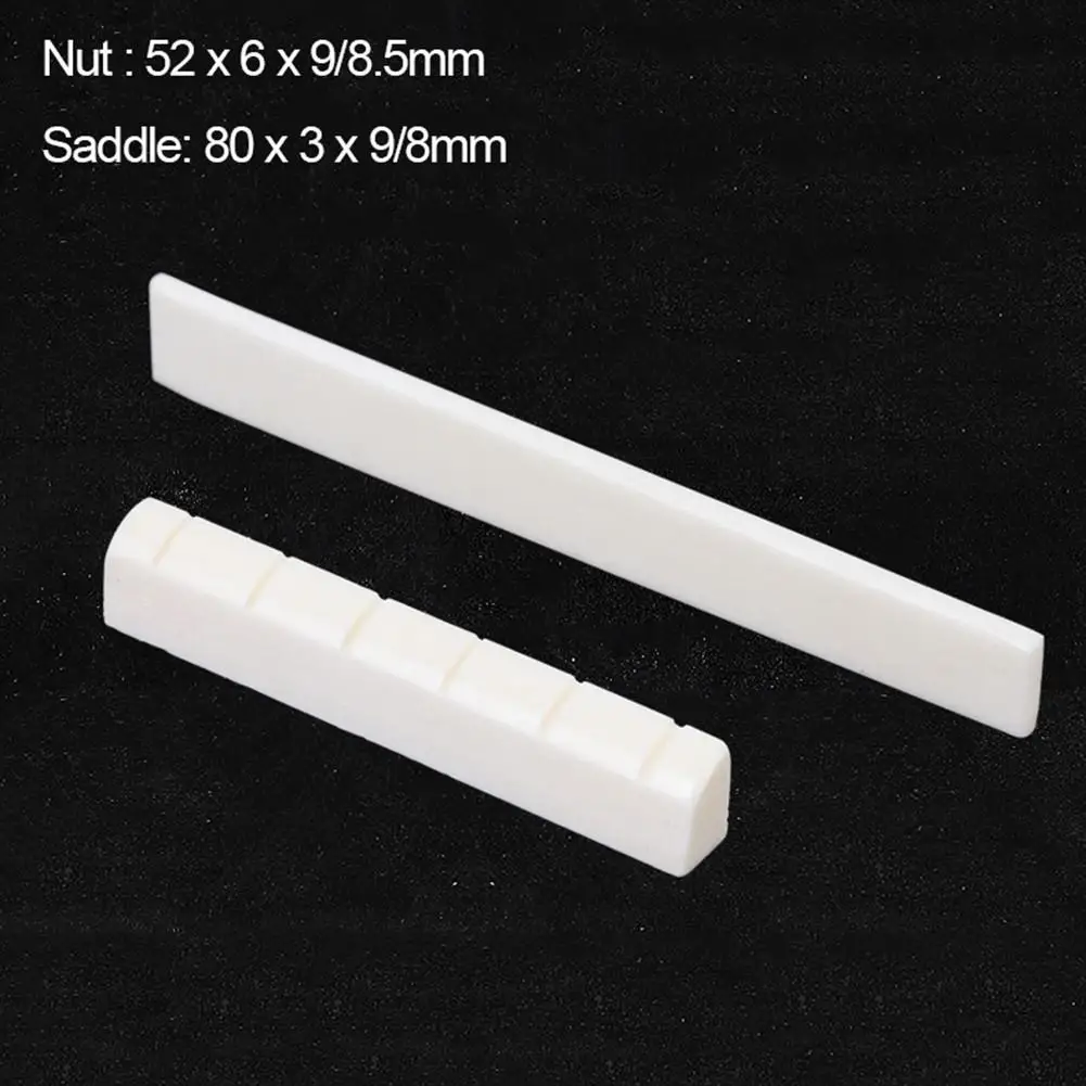 

Top selling 6 String Classical Guitar Saddle + Nut White Bone Bridge Guitar for Folk Guitar Replacement Accessories