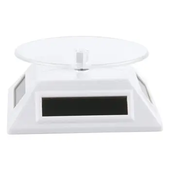 

White Solar/Battery Powered Rotating Stand Product Display Art Jewellery Exhibition Photography