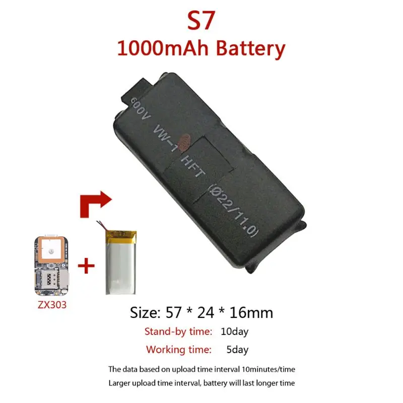 S3 S7 gps трекер GSM A gps Wifi LBS локатор диктофон ZX303 PCBA внутри - Цвет: Черный