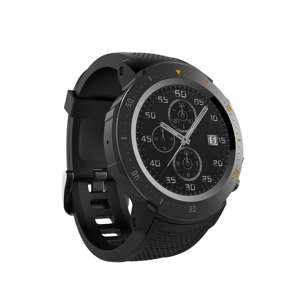 Black GPS Bluetooth WiFi SmartWatch Android 7.1 MTK6739 Quad Core 1GB 16GB 2MP Camera IP67 Waterproof 4G/3G/2G SIM A4 Smart Watch - Цвет: Black