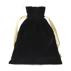 Черный строка косметичка ткань для флокирования карман Портативный Drawstring сумка для хранения Bolso Cosmetico