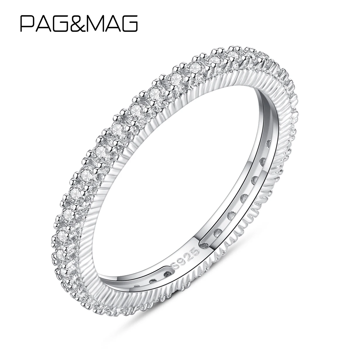 Женские массивные обручальные кольца PAG &amp MAG из настоящего стерлингового