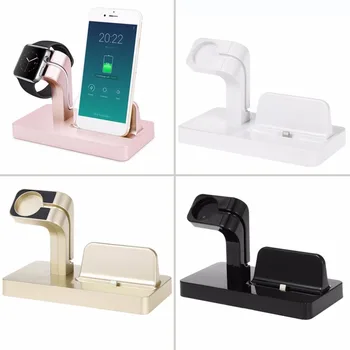 

Portable 2 in 1 Charging Dock For Apple Charger Holder For iWatch For iPhone 7/6/5 Phone Watch Bracket For Apple Series Hot Sale