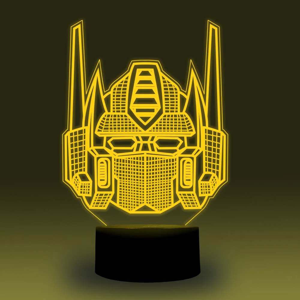 NiteApps 3D Optimus Prime ночник настольная Иллюзия украшение лампа подарок на день рождения приложение/сенсорное управление