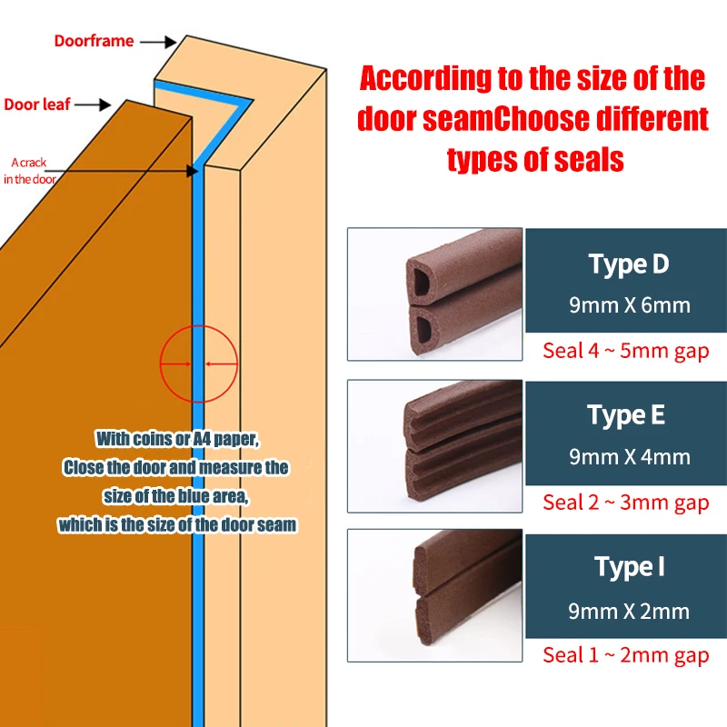 DIPE Self-Adhesive Door And Window Sealing Strip Glass Window Anti-Collision Rubber Strip acoustic foam наклейки на стену door seal strip sealing strip tape window seal strip sealing tape sealing strip rubber seal strip rubber door weatherstripping door weatherstripping