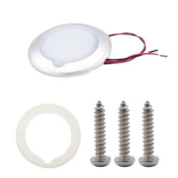 

95mm 9-30V Motor Touch Control Boat Interior Marine Yacht RV Lamp Ceiling Brightness Adjust Vehicle Trailer Car LED Dome Light