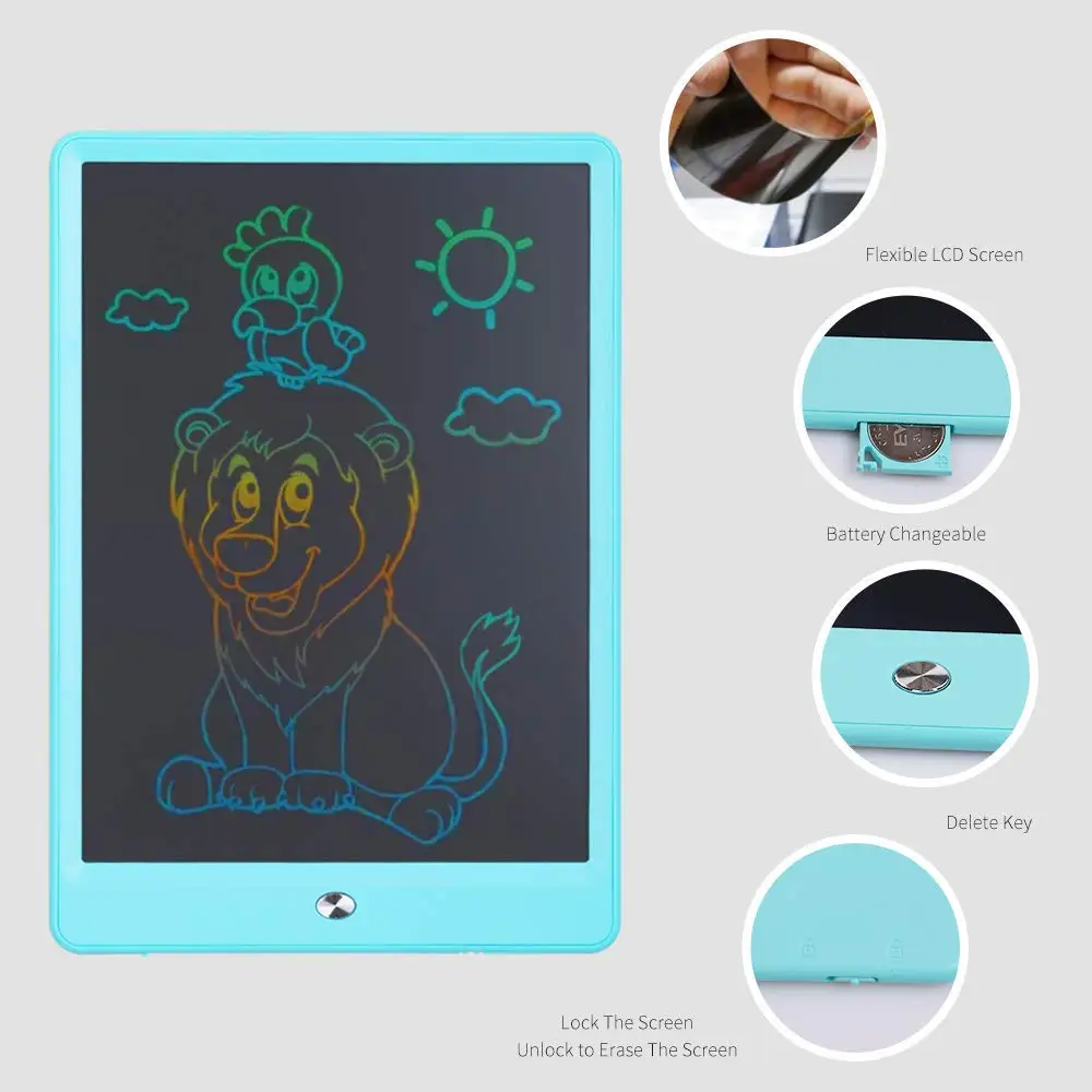 ЖК-планшет 10 дюймов планшет для рисования цветной экран каракули доска и детский блокнот для рисования для детей