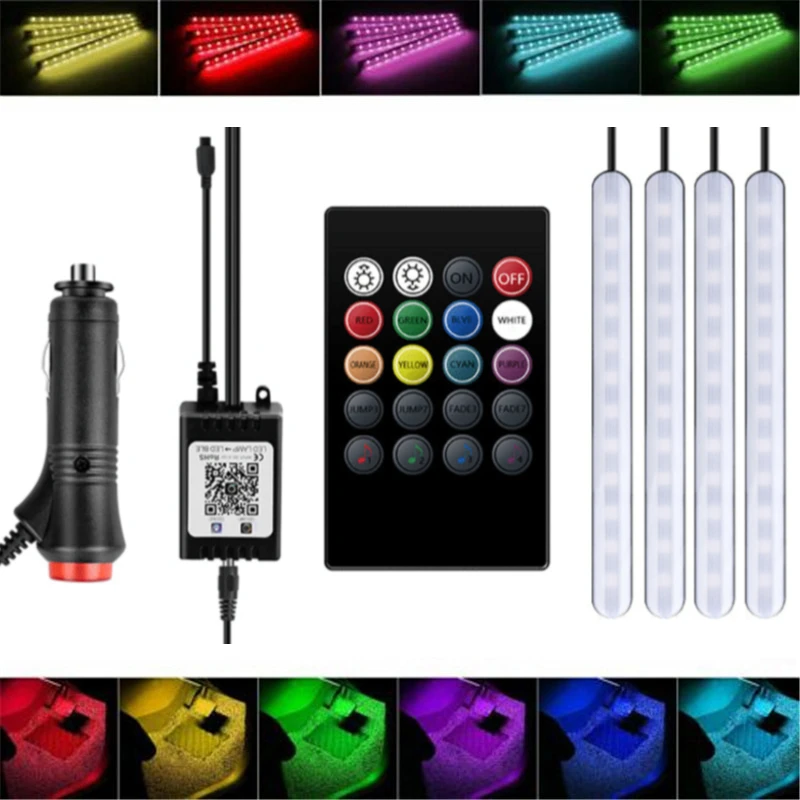 Полосы для освесветильник пола автомобиля RGB внутренняя светодиодная лампа Mazda 2 4