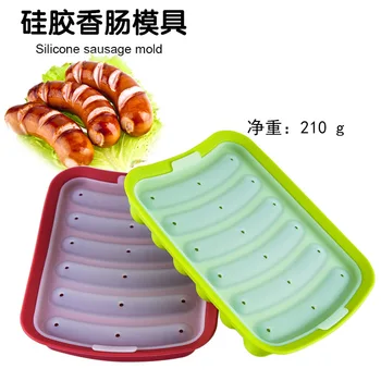 

Silica Gel Hot Dog Mould Creative with Lid Cake Mold Kitchen Tools Silica Gel Sausage Mould