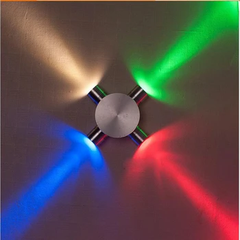 

[DBF]Modern Aluminum 4W RGBWW LED Wall Lamp Novelty Cross Wall Sconce Light for KTV Bar Bedroom Ceiling Decoration AC85-265V