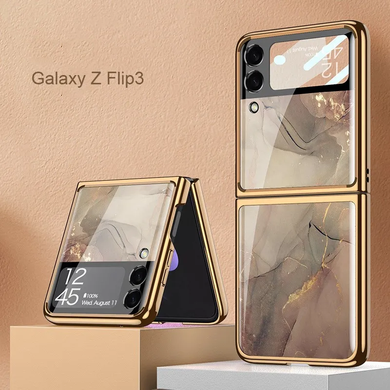 Marble Shockproof Hard Back Phone Case for Samsung Galaxy Z Flip 3