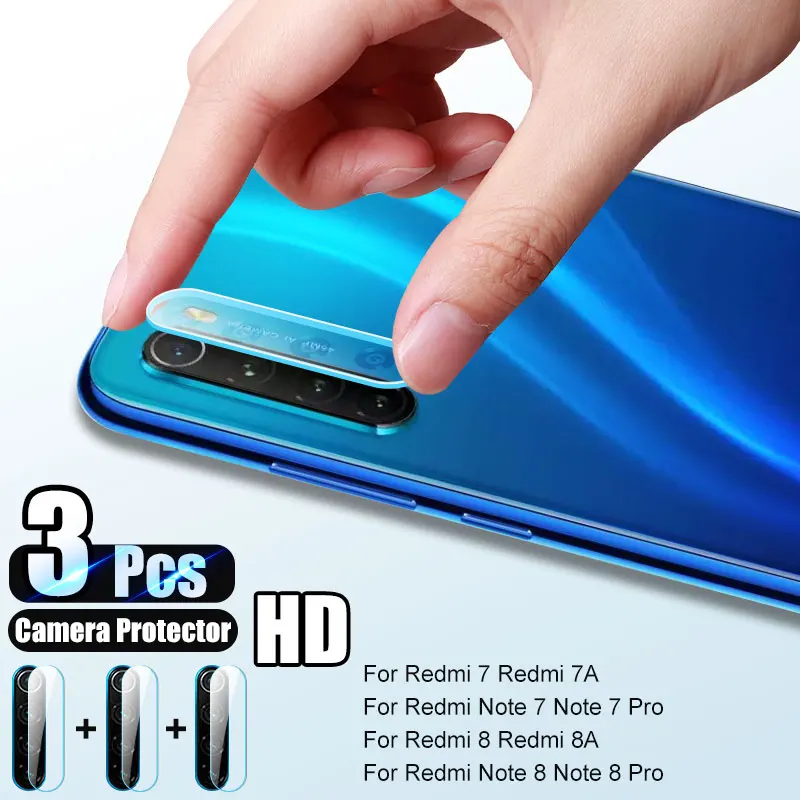 

3Pcs Camera lens protective glass for redmi note 8 7 6 5 pro 6a 8t screen protector for xiaomi redmi 7a 7 8a 8 8t Tempered Glass
