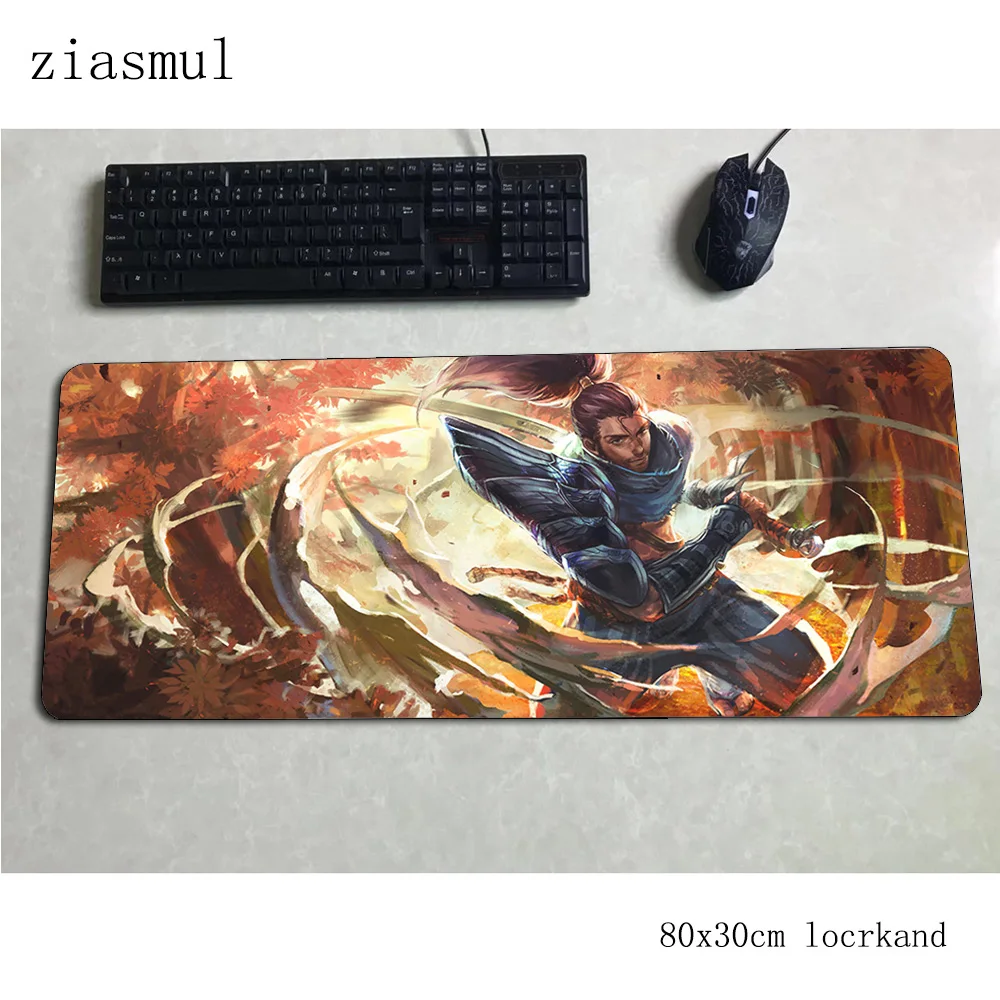Yasuo padmouse 80x30 см игровой коврик для мыши игровой модный большой коврик для мыши игровой компьютерный стол классный коврик notbook mousemat pc