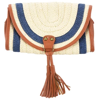 

Handmade Bali Beach Bags Women Summer Island Straw Knitted Handbag Crossbody Wicker Bag Woven Flap