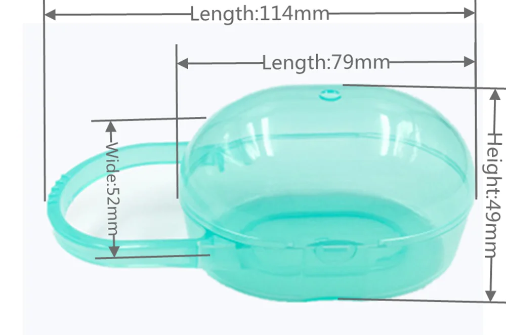 Caja de almacenamiento para chupetes para recién nacidos, envases de  plástico transparente para recién nacidos, estuche para chupetes, soporte  para