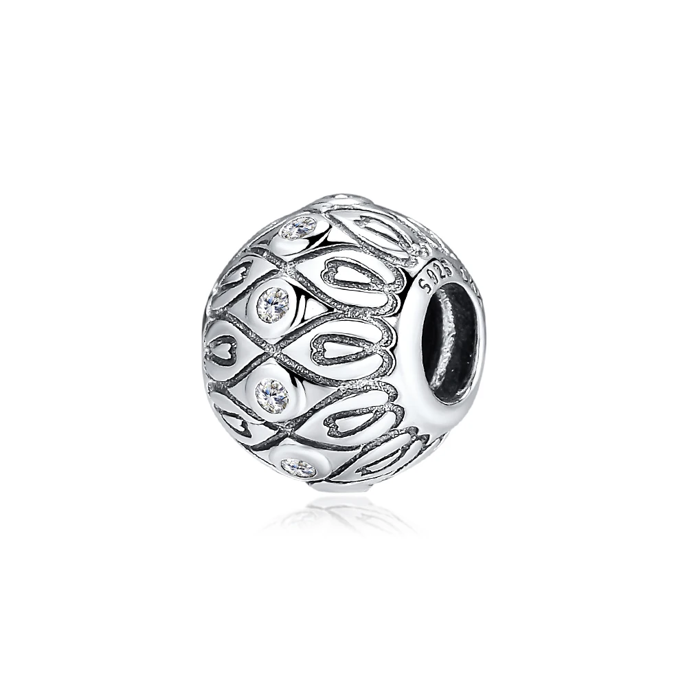 DIY Подходит для Pandora шармы браслеты элегантные нитки бусин стерлингового серебра 925-ювелирные изделия