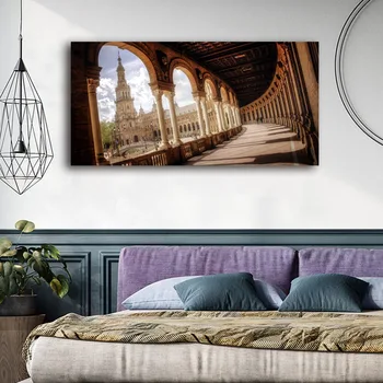 

DIY colorings pictures by numbers with European architecture picture drawing painting by numbers framed Home