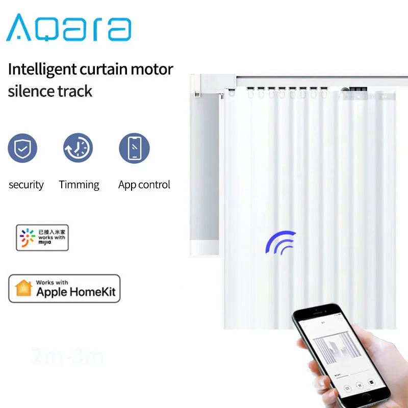 Remote-Control Curtain-Track Aqara Electric Smart Motorized Automatic Homekit-Mihome-System