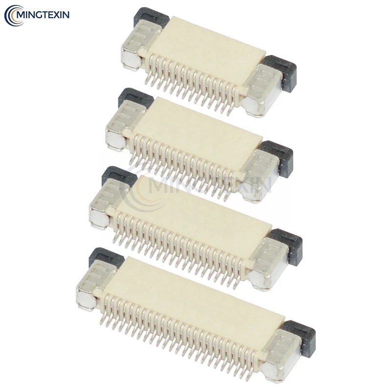 10pcs FPC Connector 0.5mm/1.0mm Pitch Drawer type Upper/ Bottom contact Type Socket FFC Flat Cable Socket 4P 5P 6P 8P 10P-60Pin