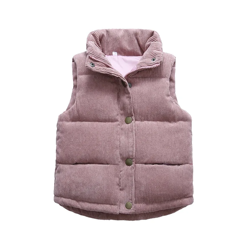 Autumn Corduroy Vests Girls Cotton Jackets Winter Kids Boys Baby Thick Warm Outerwear Children's Coat Casual Waistcoat Clothing kids winter outerwear