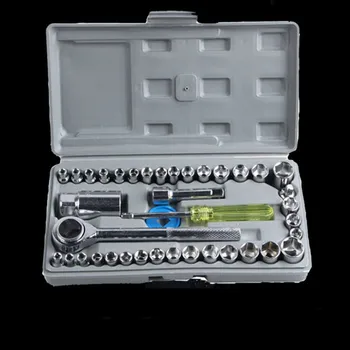 

40 - Piece Automobile And Motorcycle Combination Tools Sleeve Set Toolbox Wrench Sleeve Combination Kit