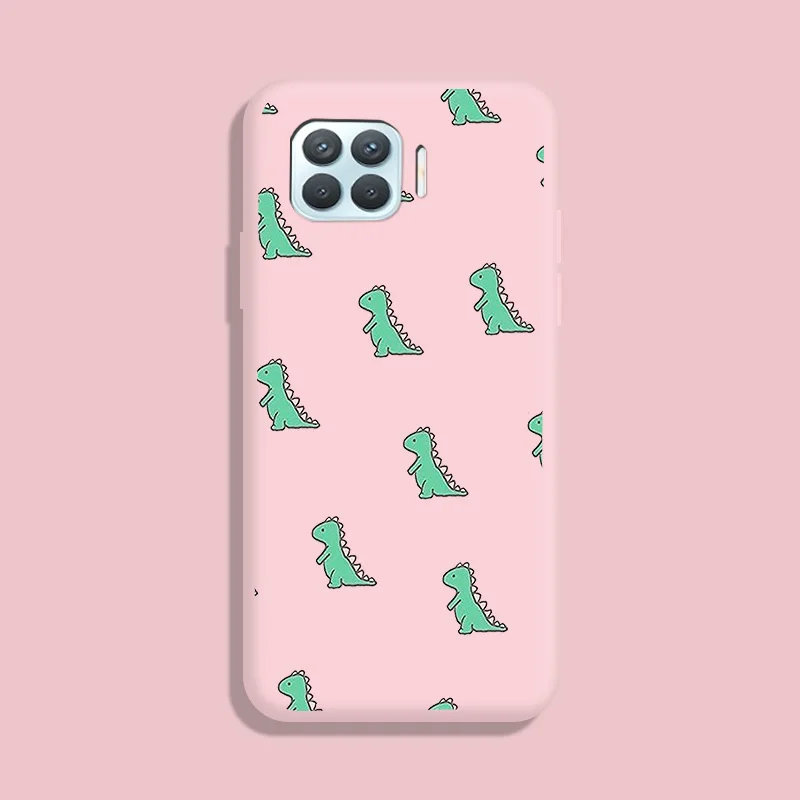 Dinosaur TPU Soft Shell For OPPO F17 Pro A93 4G Case Silicone Personality Tide Case For OPPO Reno 4 Lite Case Cute Fundas oppo flip cover Cases For OPPO