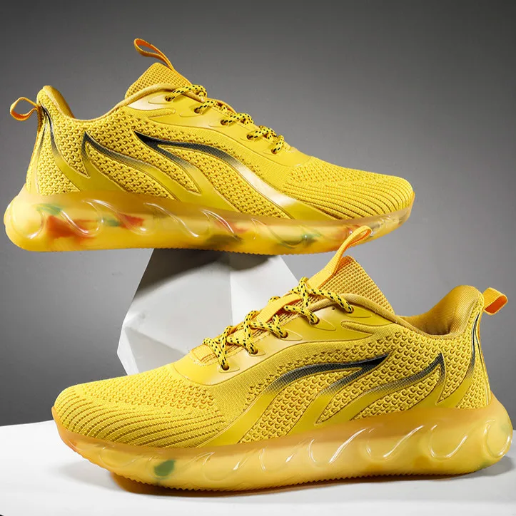 

Men Sneakers Fashion Flame Shoes Comfort Breathable Mesh Running Shoes Plus Size Mens Sports Outdoor Footwear Tenis Masculino