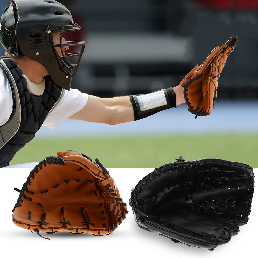 

Outdoor Sports Three colors Baseball Glove Softball Practice Equipment Size 11.8 inch Left Hand for Adult Man Woman Train