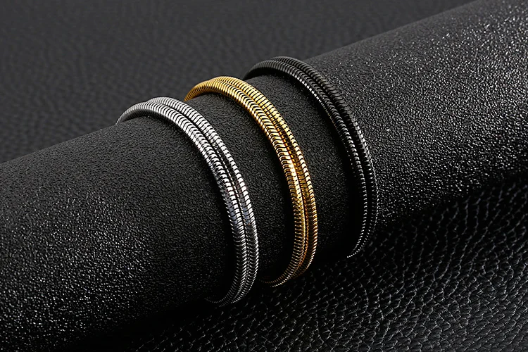 3/4/5/6mm Breite Edelstahl Schlangenkette Halskette Für Frauen Männer Gold Farbe Schwarz Wasserdicht Filmy Schmuck Verschiedene Länge – Detail 8