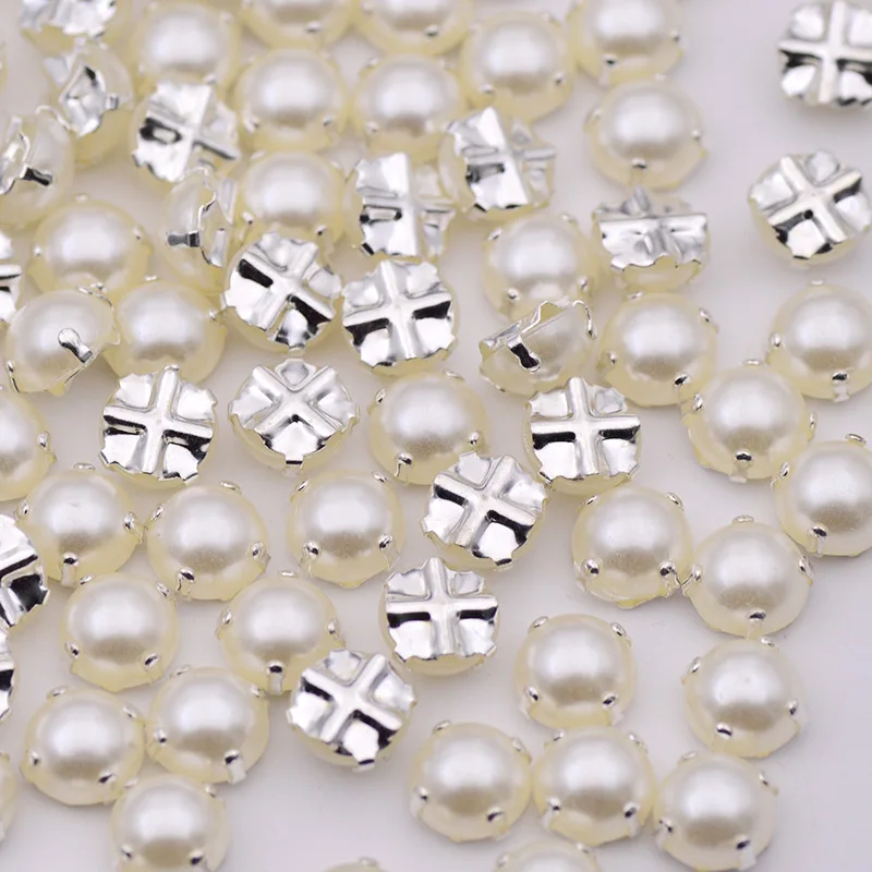 JUNAO-100pcs-6-7-8-mm-Sewing-White-Pearl-Beads-Rhinestones-Sew-On-Half-Round-Pearl (3)