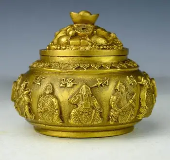 

1024 Pure copper five road God of wealth, incense burner, Fengshui ornaments