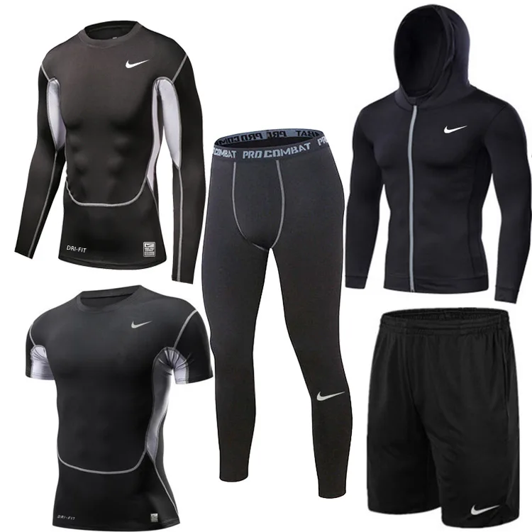 

Fitness Clothing Men's Sleeveless Vest Elasticity Quick-Dry Basketball Base Tights Set Track And Field Running Training Fitness