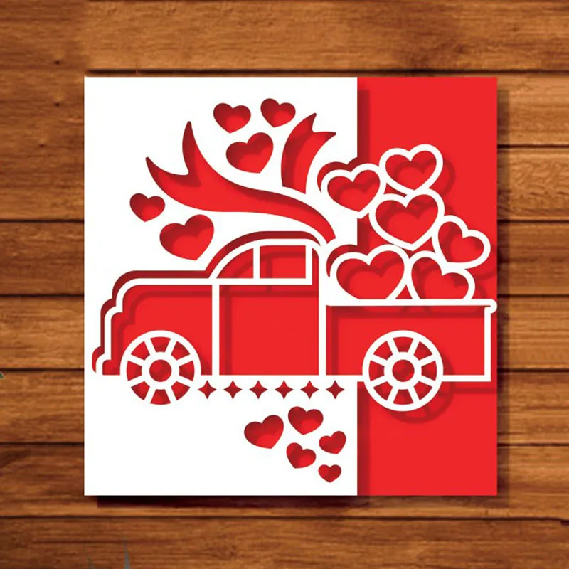 

Wedding Border Metal Cutting Die Cut Valentine's Day Heart Car Invitation Scrapbooking Paper Craft Handmade Card Punch Art Cut
