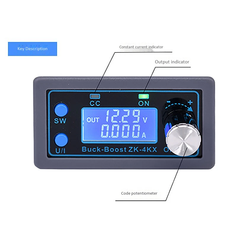 ZK 4KX CNC DC Buck Boost конвертер CC CV 0 5 30 в 4A модуль питания Регулируемый источник для